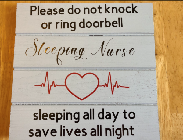 Sleeping Nurse Sign